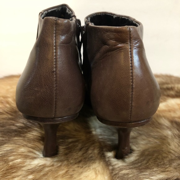 Nine West Kitty Heels Ankle Leather Booties Size 7.5 M - Picture 3 of 11